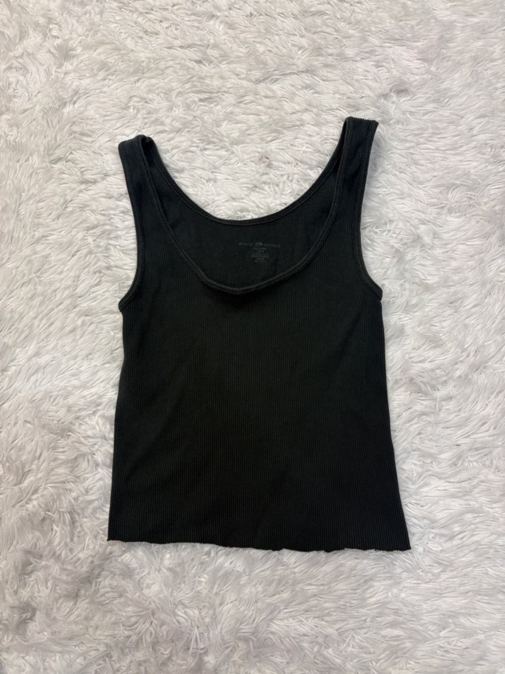 Brandy Melville Green Ribbed Tank Top
